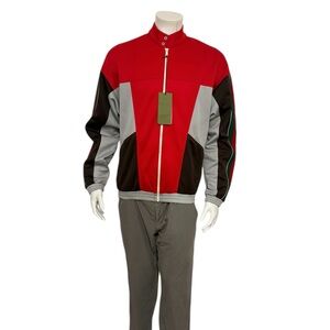 Gucci Mens Red GG Full Zip Track Jacket
